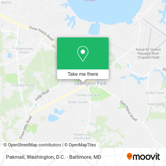 Mapa de Pakmail