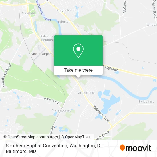 Southern Baptist Convention map