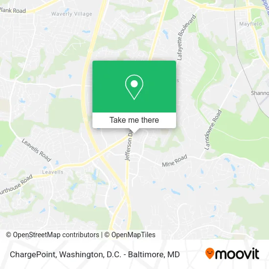 Mapa de ChargePoint