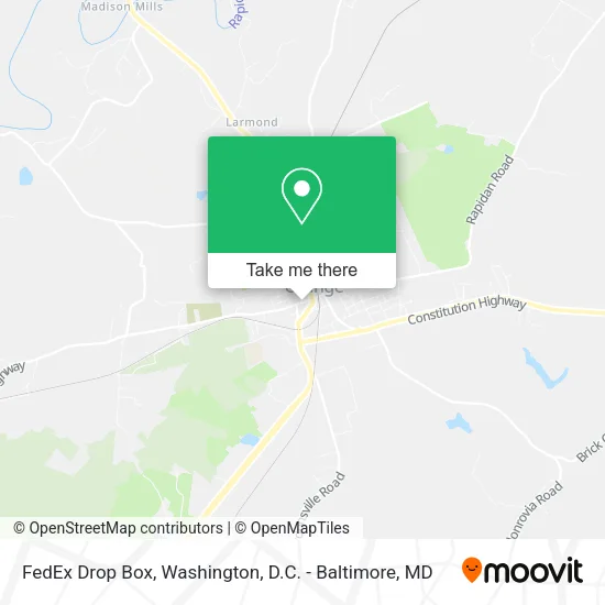 FedEx Drop Box map