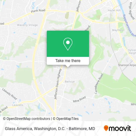 Mapa de Glass America