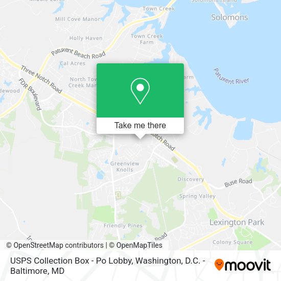 USPS Collection Box - Po Lobby map