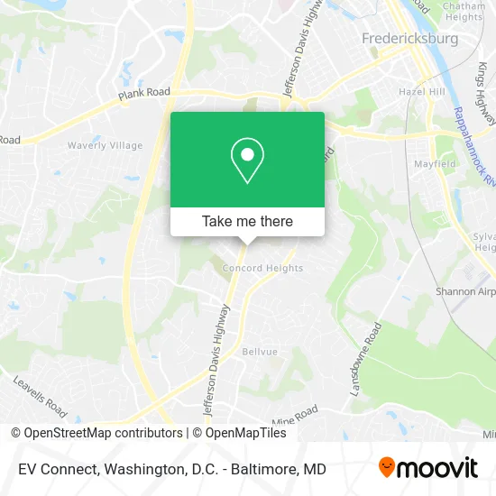 EV Connect map