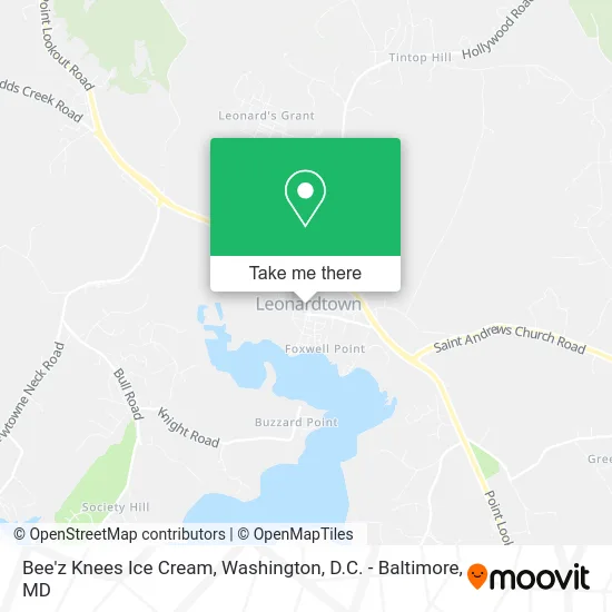 Bee'z Knees Ice Cream map