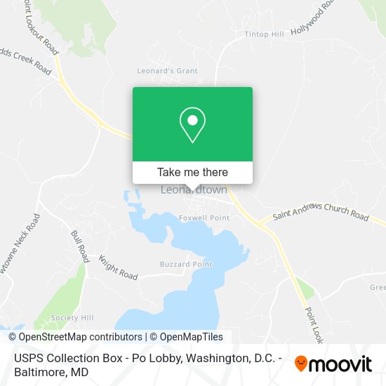 USPS Collection Box - Po Lobby map