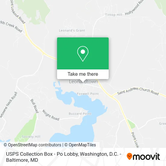 USPS Collection Box - Po Lobby map