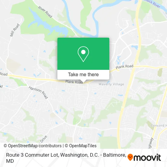 Mapa de Route 3 Commuter Lot