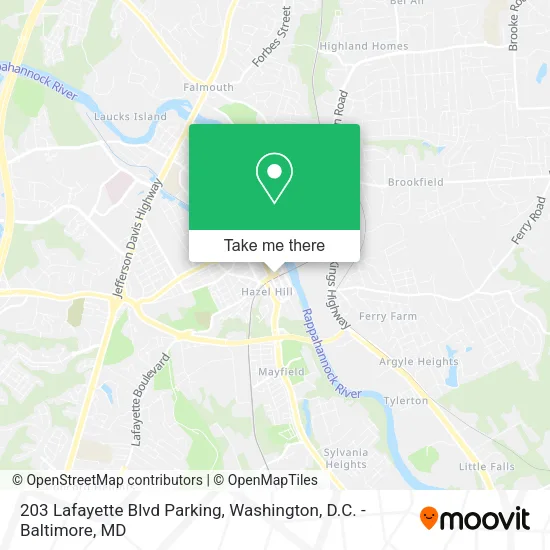 Mapa de 203 Lafayette Blvd Parking