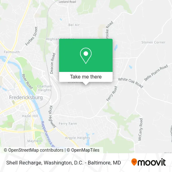 Mapa de Shell Recharge