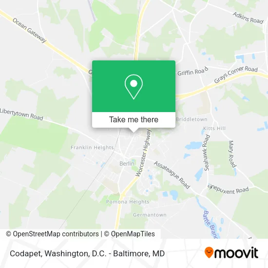 Codapet map