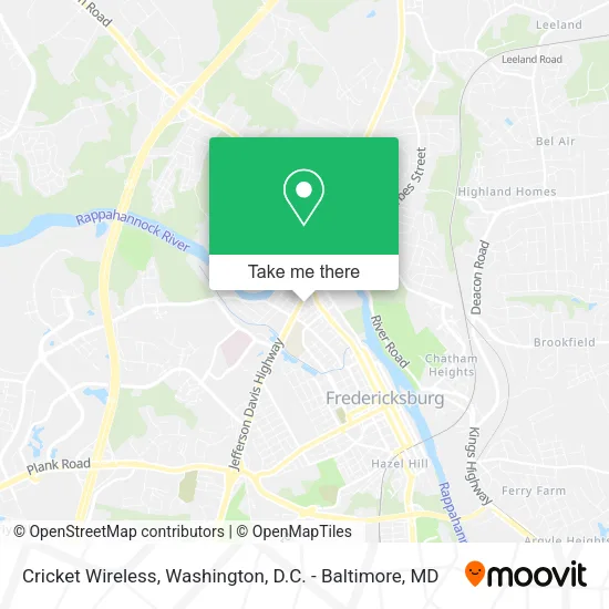 Cricket Wireless map