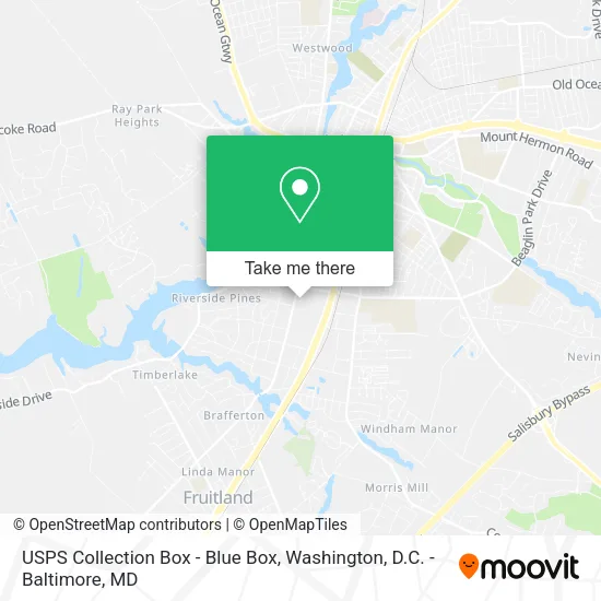 USPS Collection Box - Blue Box map