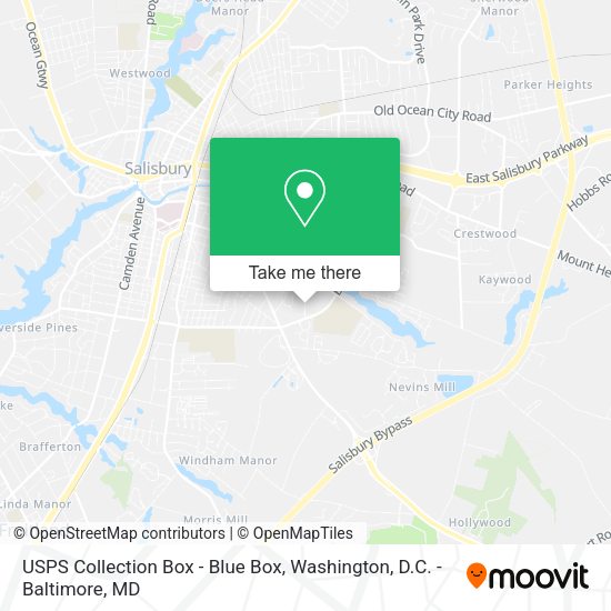 USPS Collection Box - Blue Box map