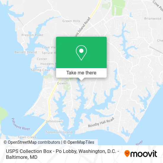 USPS Collection Box - Po Lobby map
