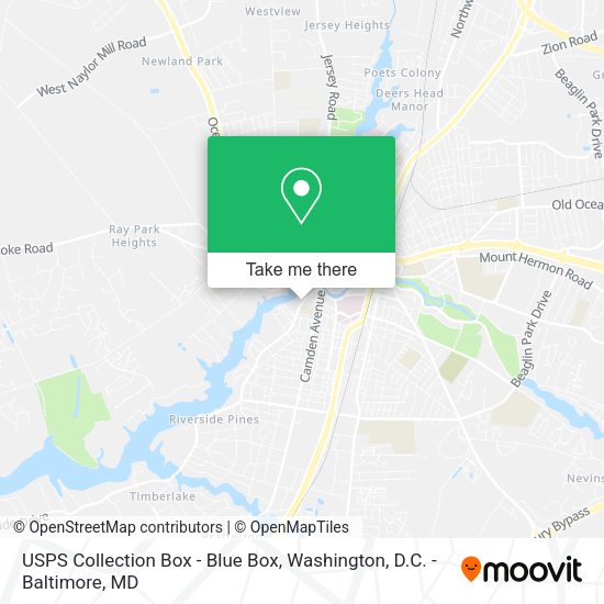 USPS Collection Box - Blue Box map