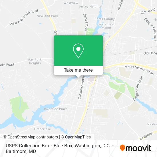USPS Collection Box - Blue Box map