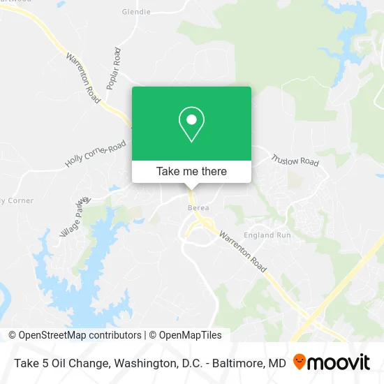 Take 5 Oil Change map