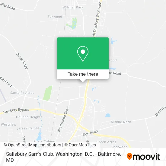 Salisbury Sam's Club map