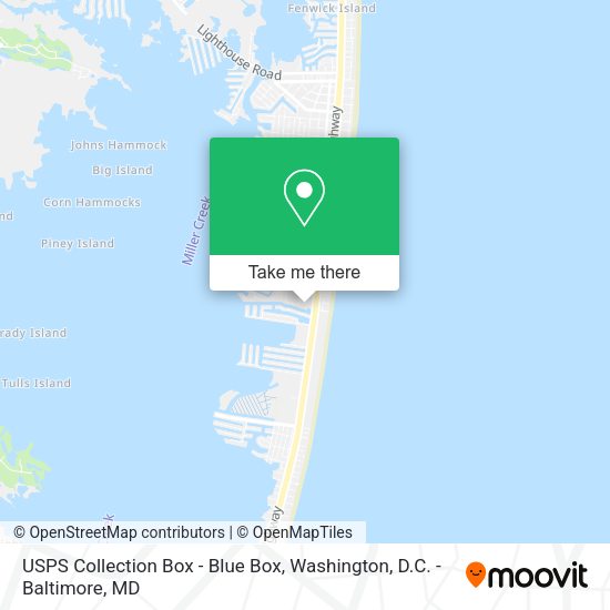 USPS Collection Box - Blue Box map