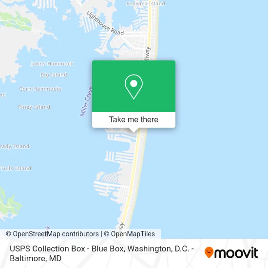 Mapa de USPS Collection Box - Blue Box