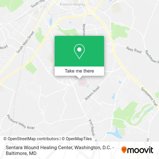 Sentara Wound Healing Center map