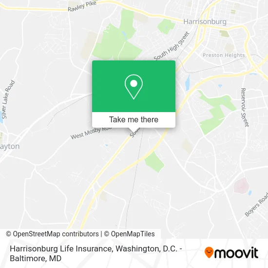 Harrisonburg Life Insurance map