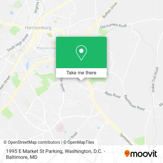Mapa de 1995 E Market St Parking