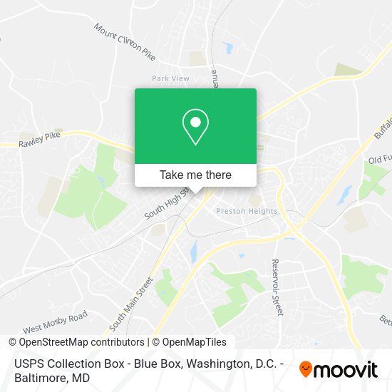 USPS Collection Box - Blue Box map