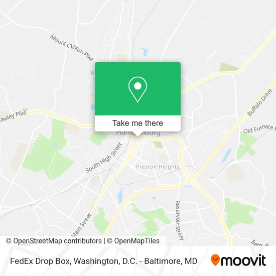 Mapa de FedEx Drop Box