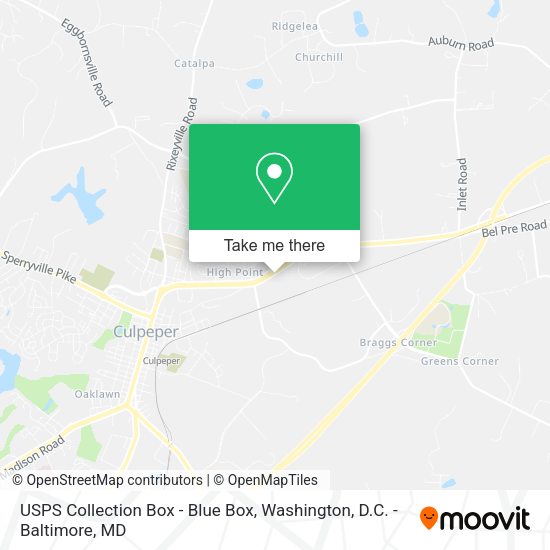 USPS Collection Box - Blue Box map