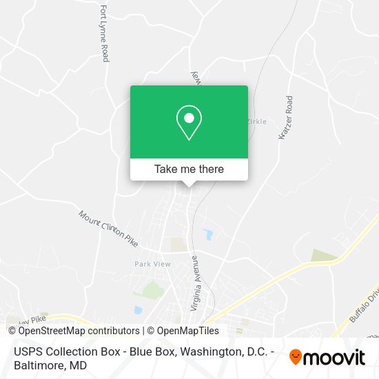 USPS Collection Box - Blue Box map
