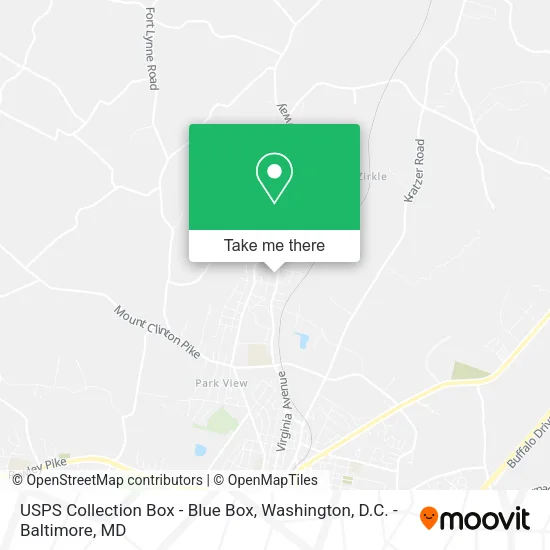 USPS Collection Box - Blue Box map