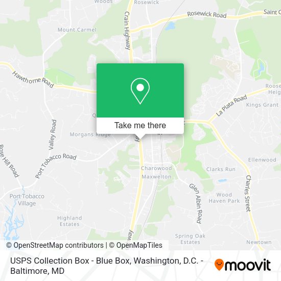 USPS Collection Box - Blue Box map