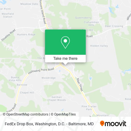 FedEx Drop Box map