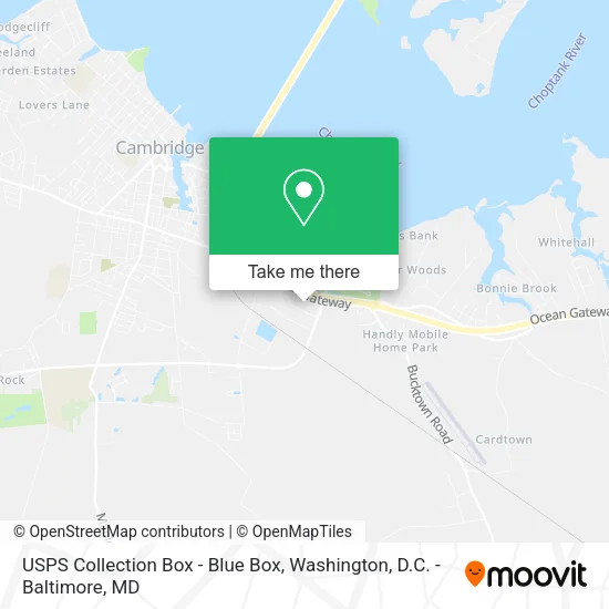 USPS Collection Box - Blue Box map