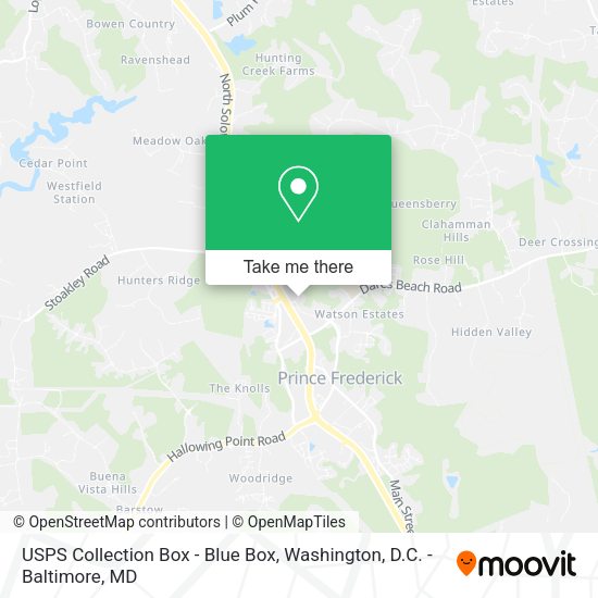 USPS Collection Box - Blue Box map