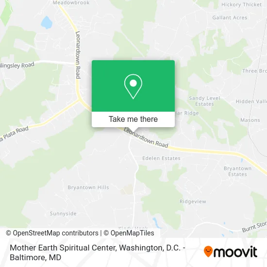 Mother Earth Spiritual Center map