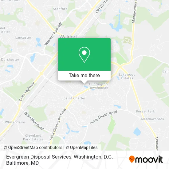 Evergreen Disposal Services map