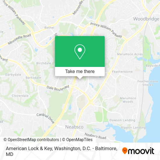 Mapa de American Lock & Key