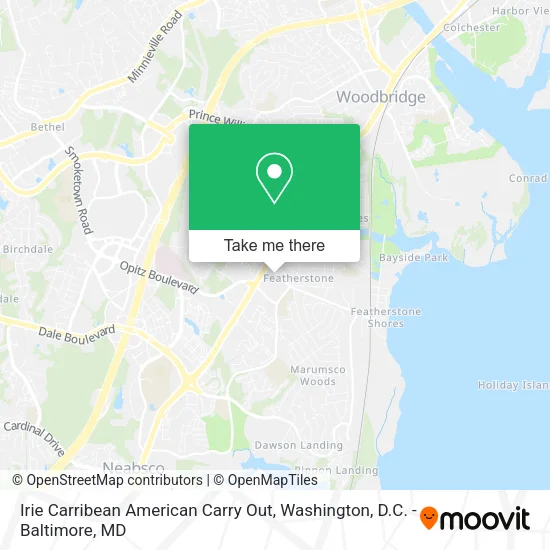 Irie Carribean American Carry Out map