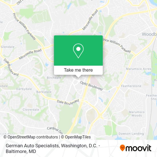 German Auto Specialists map