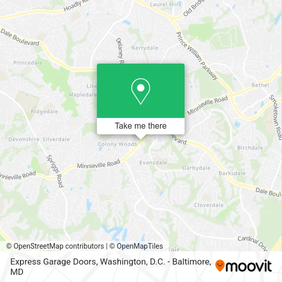 Mapa de Express Garage Doors