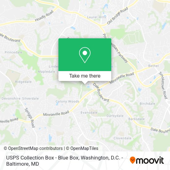 USPS Collection Box - Blue Box map