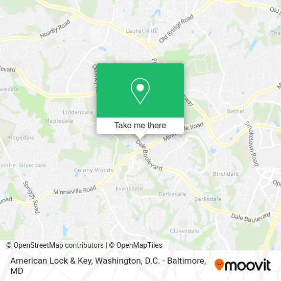 Mapa de American Lock & Key