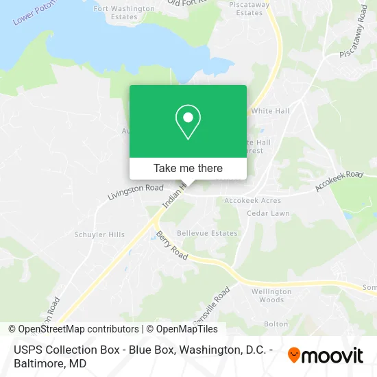 USPS Collection Box - Blue Box map