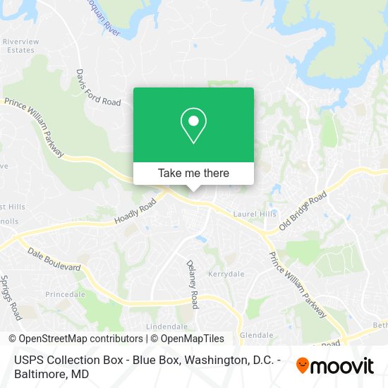 USPS Collection Box - Blue Box map