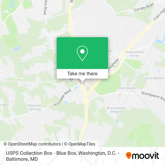 USPS Collection Box - Blue Box map