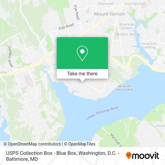 USPS Collection Box - Blue Box map