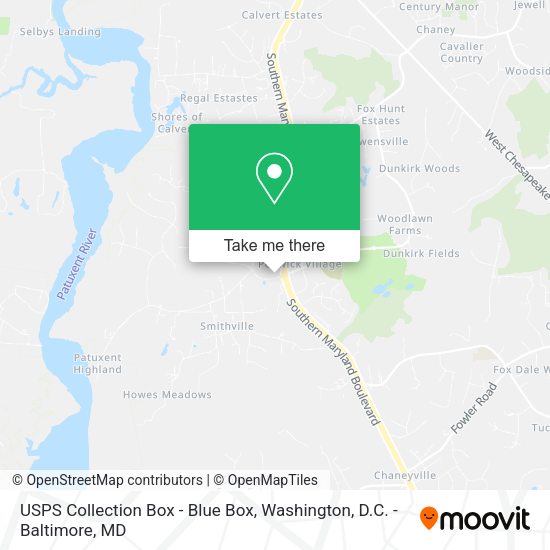 USPS Collection Box - Blue Box map