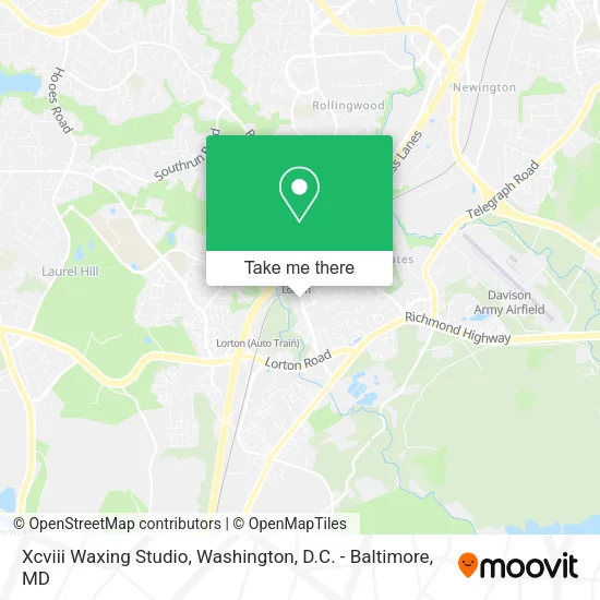Mapa de Xcviii Waxing Studio